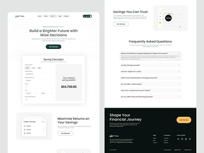 Finance Website UIUX Design | Savings design interface product service startup ui ux web website
