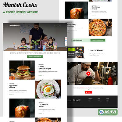 Recipe Listing - Chef Website UI ashvi chef cook manish cooks recipe recipe website ui