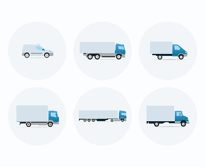 Logistics Vehicle Icons designer icons illustration ui