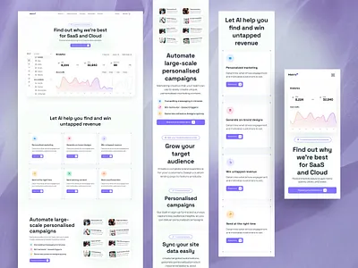 Saas Landing page - Mobile Friendly Design clean design creative designer creative work cutting edge design figma landing page homepagedesign jabel kahaf.co landingpage design landingpage mobile ui minimal website design mobile friendly design mobile responsive design professional design saas saas design top mobile ui design user converting design web design web ui ux design
