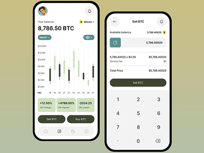 Seamless Crypto Trading Experience app app design app ui bitcoin blockchain crypto cryptocurrency design finance investing minimalist design mobile mobile app mobile app design trading ui ui design ux ux design wallet