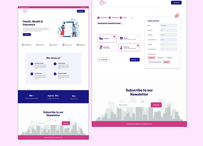 Medical Insurance Landing Page insurance website insurance website design landing page design medical medical insurance newsletter webpage design website design
