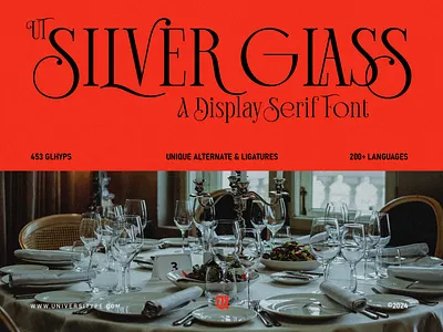UT Silver Glass - A Display Serif Font font graphic design type design typography