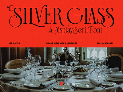 UT Silver Glass - A Display Serif Font font graphic design type design typography