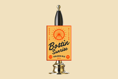 Bostin Sunrise Golden Ale Pump Clip & Packaging badge beer beer branding bilston branding design golden ale history identity illustration logo logo design packaging typography west midlands wolverhampton