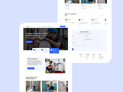 Plumbing web site uiux design plumbing plumbing web site ui uiux ux