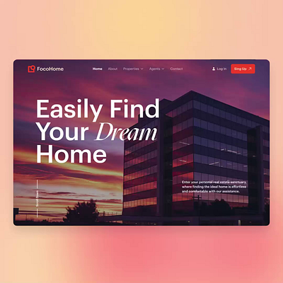 Real Estate - Website UI UX Design design focotik landing design ui landing page landing page design properties real estate real estate design real estate uiux real estate website ui ui design uiux user experience user interface design ux ux design website website design website ui