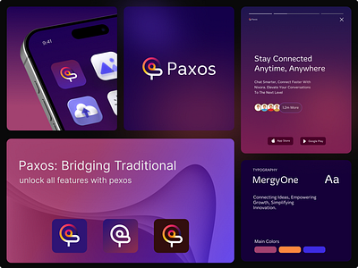 Paxos | Crypto Branding Concept. blockchain concept crypto defi design esports glass gradient ico identity lepisov logo modern motion nft ribbon logo tech token wallet