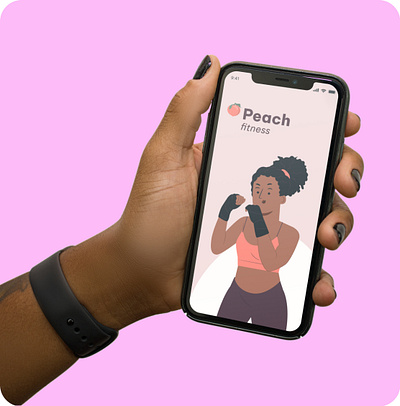 UI case study - Peach fitness app fitness app ui ui case study ui design