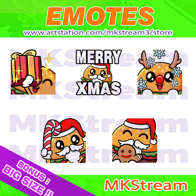 Twitch emotes cute burger merry christmas pack animated emotes anime burger burger emoji burger emote burger emotes burger stickers christmas christmas emotes cute design discord stickers emotes hamburger holiday emotes illustration logo santa sub badge twitch emotes