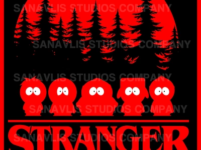 Stranger Park Cartoon Art geek mashup south park stranger things tv