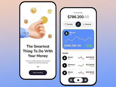 Crypto Wallet App for Seamless Exchanges analytics app application crypto crypto app crypto platform crypto wallet dashboard finance fintech mobile mobile app money platform transaction ui ui design ux ux design wallet