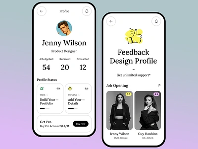 Design Job Platform: Find Your Next Gig app app design app interface app ui app ux design design jobs designer portfolio feedback mechanism freelance marketplace freelance platform job search app mobile ui mobile ux modern design ui ui design user portfolio ux ux design