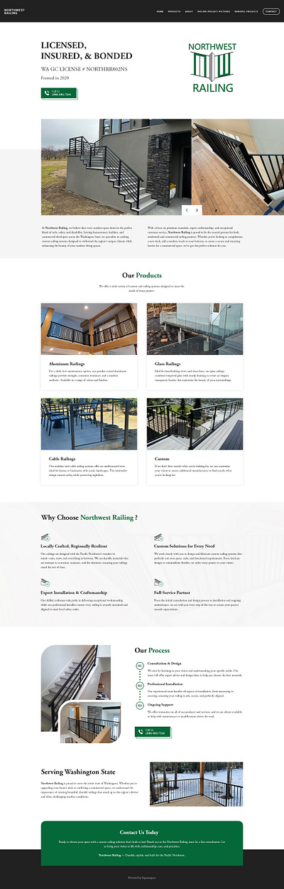 Northwest Railing Website Redesign adobe photoshop branding design graphic design landing page design ui web design website design