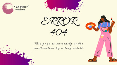 Error 404 Website Page | DailyUI Challenge #008 artwebsitepage dailyui dailyuichallenge error404 page graphicdesigning minimalist