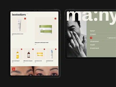 Beauty Skincare Products [ma:nyo concept] beauty catalog e commerce products skincare ui design web design