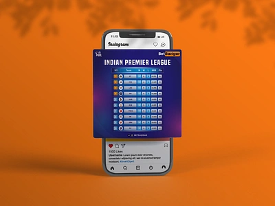 Social Media Post | IPL | Points Table artist branding design graphic design illustration india ipl logo painting points table social media post ui vector