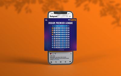 Social Media Post | IPL | Points Table artist branding design graphic design illustration india ipl logo painting points table social media post ui vector