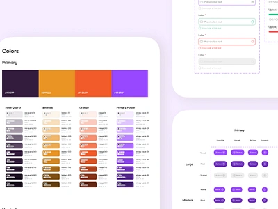 Preview of a component library app app design buttons color palette components figma product design style guide ui design ux design