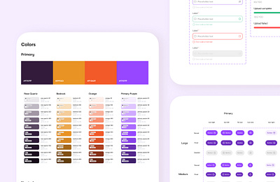 Preview of a component library app app design buttons color palette components figma product design style guide ui design ux design