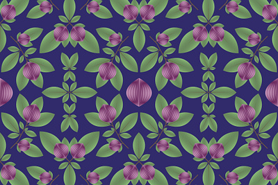 Purple Oval Flora | Seamless Pattern art blue design digital fabric flora floral pattern graphic design illustration label design oval packaging design pattern purple seamless pattern surface pattern design textile wallpaper