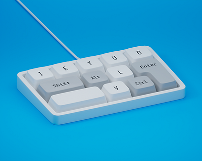 Keyboard Riddle 3d blender illustration keyboard