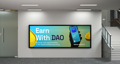 Earn With DAO - Marketing Designs posterdesign