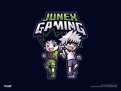 Hunter x Hunter Mascot Logo cute illustration design gon graphic design hunterxhunter hxhmascot illustration killua logo mascot logo