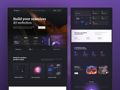 New Home Page for Squarix Project cta dark design features footer header hero landing modern ui navigation quickit reviews search squarix udix ui ux violet web website