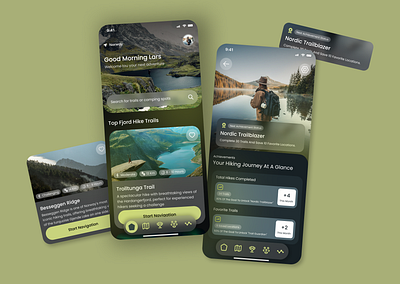 Camping and Hiking Mobile App design figma mobile app ui ux