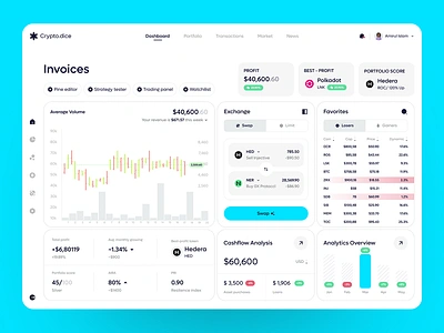 Crypto Dashboard branding design illustration