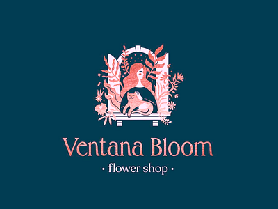 Ventana Bloom - Flower Shop Brand Design brand brand design brand identity brandidentity branding branding concept brandmark creative design creativity design designer flower flower shop icon icons identity logodesigner logomaker mark shop