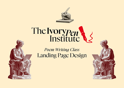 Poem writing class landing page design 3d branding copywriting course landing page figma landingpage poem sales funnel ui uiux webdesign website