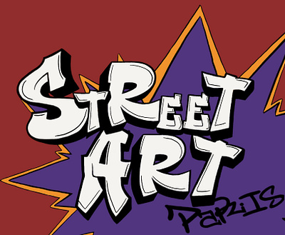 Street art Paris graphic design hand drawn illustration procreate