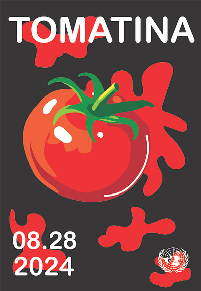 Tomatina. Poster graphic design illustration poster vector