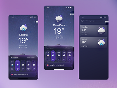 Weather App Ui app design figma ui