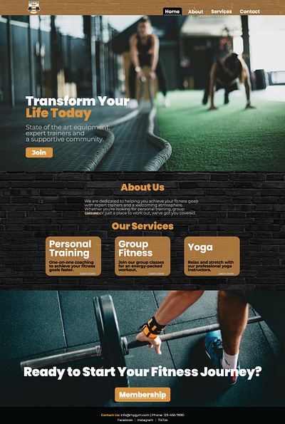 Gym Website Concept design graphic design ui ux