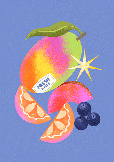 Fresh Fruits illustration procreate