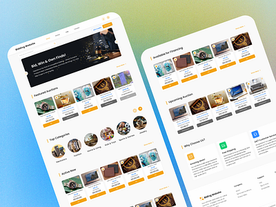 Bidding Website UI auction bid bidding bidding website design ui ui design uiux uiux design user interface website website ui