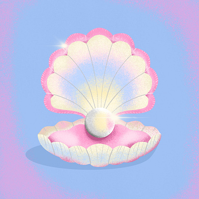 Dreamy Shell illustration procreate