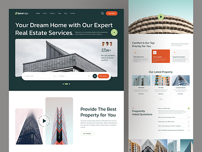 Real Estate Landing Page Design anding page apartment architecture broker building home home ui house portfolio property property listing real estate real estate agency real estate landing page realtor rent residence startup unique web design