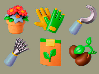 Gardening world in 3D 3d 3d art 3d art work 3d garden boots 3d gardening 3d gardening art 3d gardening gloves 3d nature scene 3d pack of seeds 3d plant growth animation 3d visual farming game details gardening gamw scene gardening life in 3d gardening tools 3d visuals low poly 3d gardening micro living modern 3d gardening style sprouting flowers 3d watering can 3d