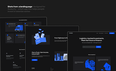 Landing Page - Audacity dappdesign