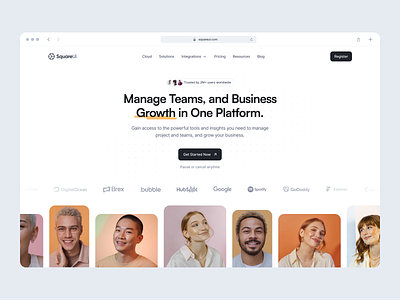 Hero Section - SquareUi design system figma hero hero section product design ui ux web design