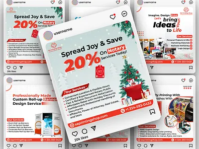 Printing Service Social Media Banner Design branding graphic design social media post design