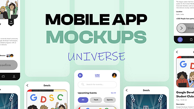 🎨UniVerse - University Event Management App UI/UX Design app app design branding college design event login management minimal mobile mobile designs mockups prototype rsvp signup student ui ui designs university ux