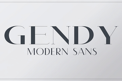 Gendy Modern Sans Font design font font sans serif graphic design logo vector