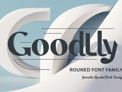 Goodly - Geometric Rounded Fonts Family font sans serif graphic design illustration logo vector