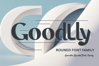 Goodly - Geometric Rounded Fonts Family font sans serif graphic design illustration logo vector