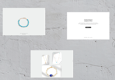 Bracelets and jewelry concept website product ui web website